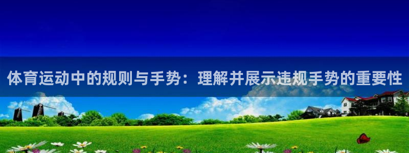中欧体育kok：体育运动中的规则与手势：理解并展示违规手势的重要性